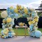 Pastel Blue Yellow Balloon Garland Double Stuffed White Sand Light Yellow Baby Blue Matte Balloon Arch Kit for Baby Shower Bear Birthday Bridal Party Decoration